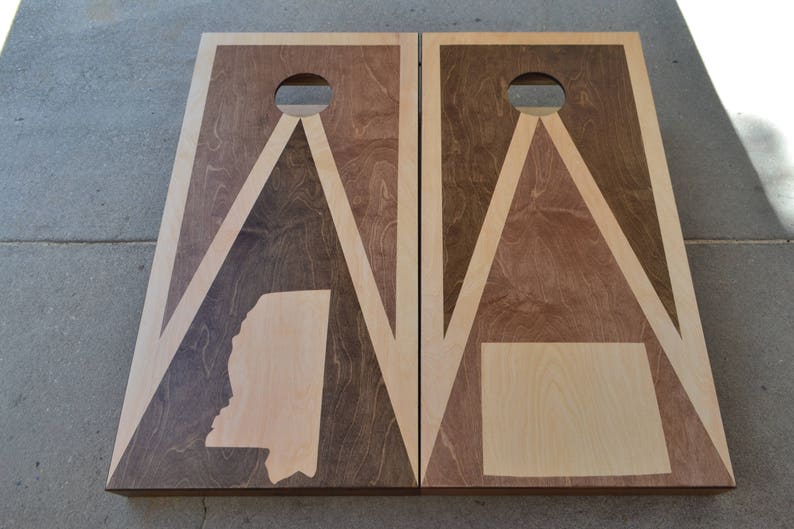 Choose Your State Custom Full Size Cornhole Boards Set / Baggo Etsy
