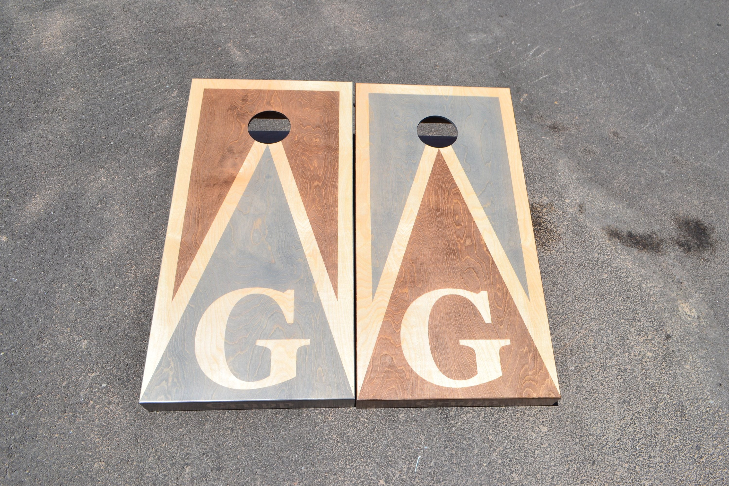 Custom Full Size Stained Cornhole Boards Set / Baggo / Lawn Etsy