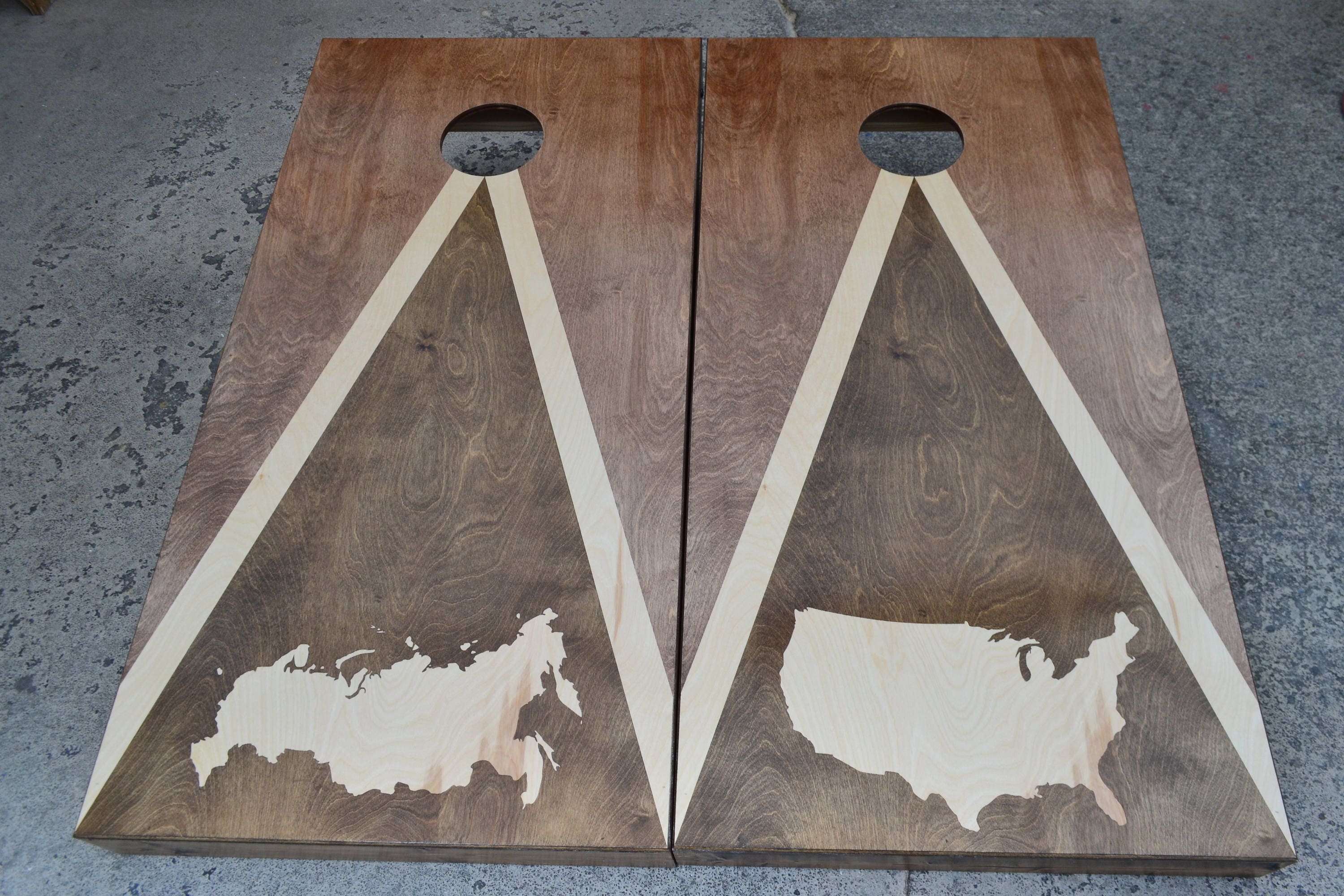 State & Country Custom Full Size Cornhole Boards Set / Baggo Etsy