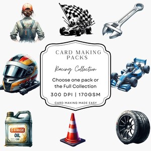 F1 Racing Kollektion Verzierungen | F1 Kit zum Karten machen | Rennsport Ephemera | Karten machen Kit | Karte Journaling | scrapbook bastelset