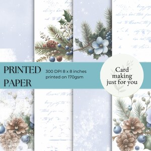 Kerstcollectiepapier | Papieren kit voor het maken van kerstkaarten | Efemere kerstdagen | kit voor het maken van kaarten | kaart DIY | knutselsets voor plakboeken