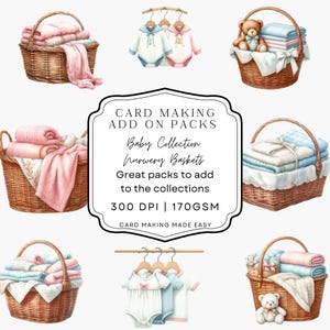 Aggiungi abbellimenti per cestini per bambini / Kit per la creazione di biglietti per neonati/bambini / effimeri per bambini / Kit per la creazione di biglietti / Fai da te per biglietti / Kit per scrapbooking