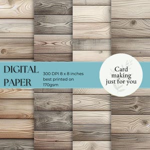 Colección de otoño Papeles digitales con vetas de madera / Kit para hacer tarjetas de otoño / Efímeras de otoño / Kit para hacer tarjetas / Kit de manualidades para álbumes de recortes