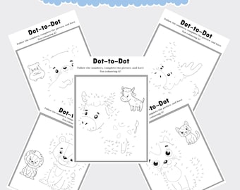 Werkbladen van punt tot punt voor kinderen: oefenen met getallen (pdf direct downloaden)