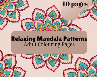 Ontspannende mandala-bloempatronen - 40 afdrukbare pagina's vol ontspanning en creativiteit