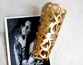 Manchette cuir manchette Bracelet doré
