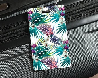 Jungle Flamingo Luggage Tags Suitcase Luggage Tags Travel Accessories Baggage Name Tags 2 PCS
