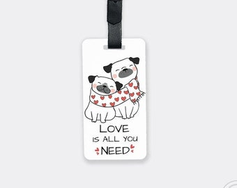 I Got Your Back Pu Leather Double Sides Print Round Luggage Tag Mutilple Packs 1pcs,2pcs,4pcs