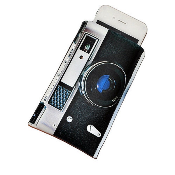 iPhone 3G/4G/4S Case Retro Camera Sleeve, Fits iPhone 3/3GS/4/4S or customize to fit iPod