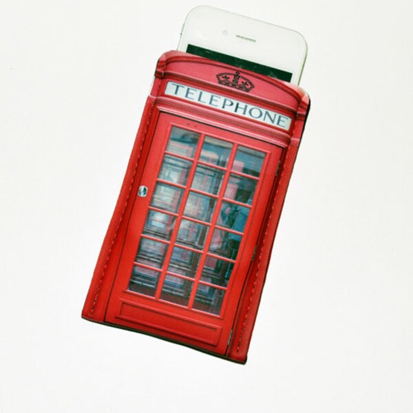 iPhone 4 Case British Phone Booth Case Fits iPhone 3/3GS/4/4S or customize to fit iPod
