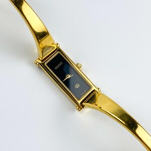Gucci Vintage Watch Gold 1500L Black Dial