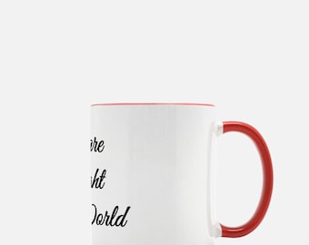 Taza "Eres la Luz del Mundo" de 325 ml (Roja y Blanca)