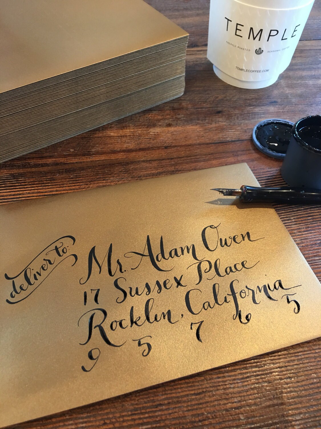 Hand addressed envelopes in calligraphy Etsy