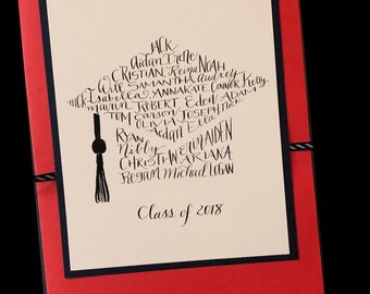 Graduation Cap Word Art