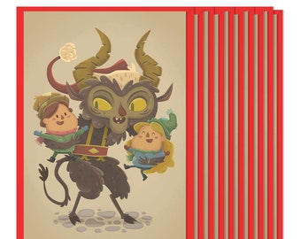 Krampus holiday card - Set of 10