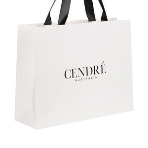 50 Personalized Elegant Paper Shopping Bags with Ribbon Handles – Premium Eco-Friendly Boutique Packaging