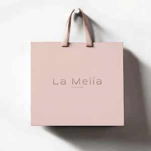 Confezione da 50 eleganti sacchetti di carta personalizzati con manici a nastro – Imballaggio al dettaglio ecologico personalizzato