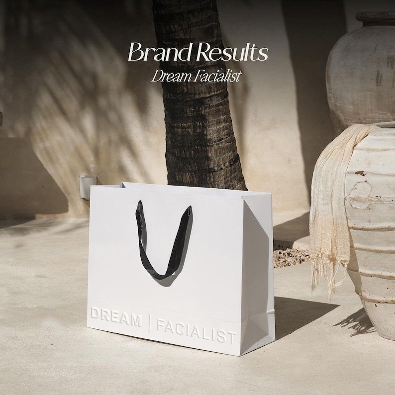 Bulk 50 Luxury Custom Paper Bags with Ribbon Handles – Personalized Eco-Conscious Retail Packaging