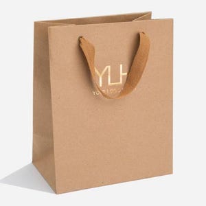 Custom Kraft Paper Bags with Coton Handle Branded EcoFriendly Bags Wholesale Low quantity for small shops White or Brown Kraft