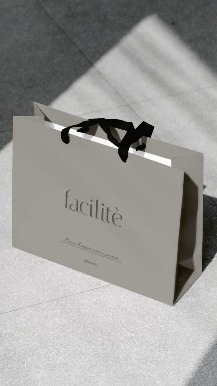 50 pcs Luxury Custom Paper Bags with Ribbon Handles – Personalized Eco-Friendly Boutique Packaging
