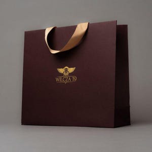50 pezzi di sacchetti di carta personalizzati di lusso con manici a nastro – Imballaggio boutique ecologico personalizzato