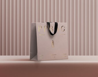 Bolsas de papel personalizadas con asas de cinta – Embalaje personalizado para venta al por menor