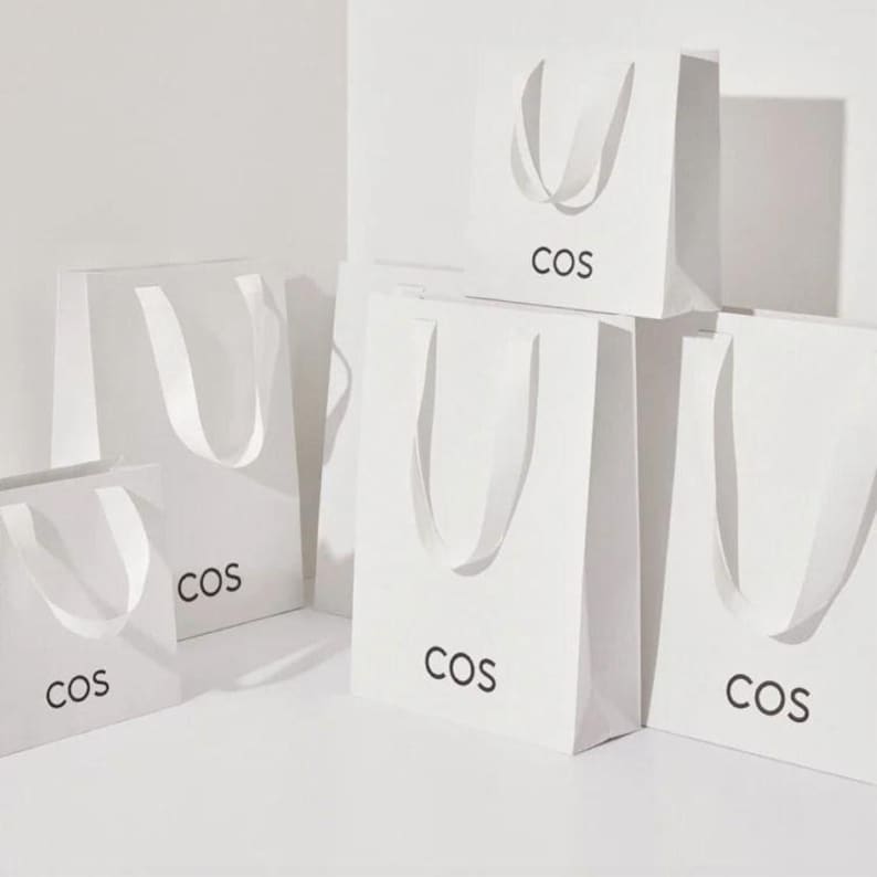 50 pcs Luxury Custom Paper Bags with Ribbon Handles – Personalized Eco-Friendly Boutique Packaging image 1
