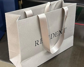 Bulk Luxury Paper Bags with Ribbon Handles – Custom Boutique Packaging