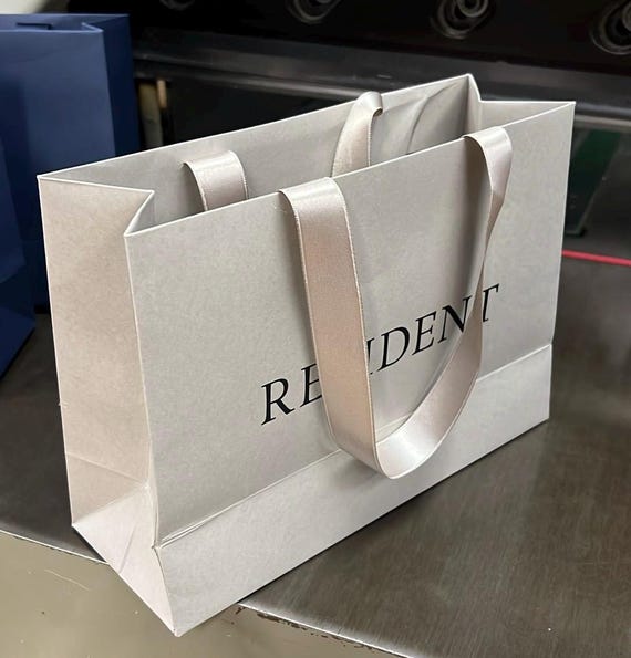 Bulk Luxury Paper Bags with Ribbon Handles – Custom Boutique Packaging