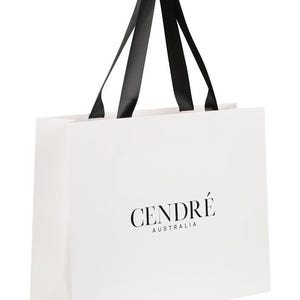 50 pcs Luxury Custom Paper Bags with Ribbon Handles – Personalized Eco-Friendly Boutique Packaging image 6