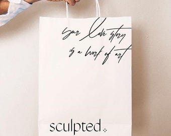 1000 pcs Custom Printed Paper Bags with Twisted Handle Branded EcoFriendly Bags Wholesale Low quantity for small shops White or Brown Kraft