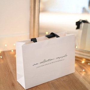 Wholesale 50 Custom Paper Shopping Bags with Ribbon Handles – Luxury Eco-Friendly Packaging for Boutiques