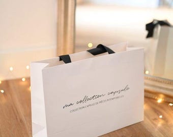 Großhandel 50 benutzerdefinierte Papier Einkaufstaschen mit Bandgriffen - luxuriöse umweltfreundliche Verpackung für Boutiquen
