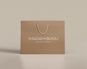 Customizable Paper Gift Bags with Ribbon – Set of 50 Boutique Shopping Bags