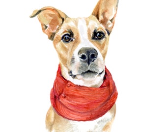 Watercolor Pet Portraits - portrait,  dog Portrait, cat portrait, B&W Portrait, Keepsake Portrait, Portrait Painting, painted portrait