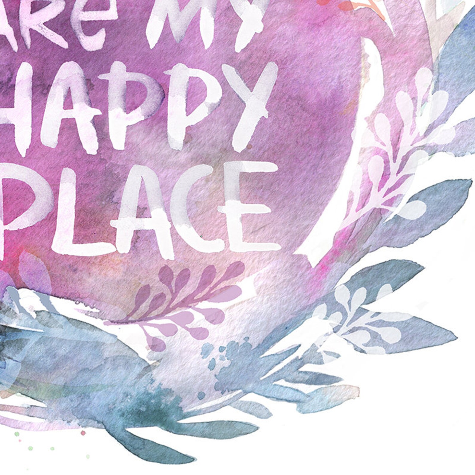 You Are My Happy Place PRINT wedding gift housewarming Etsy
