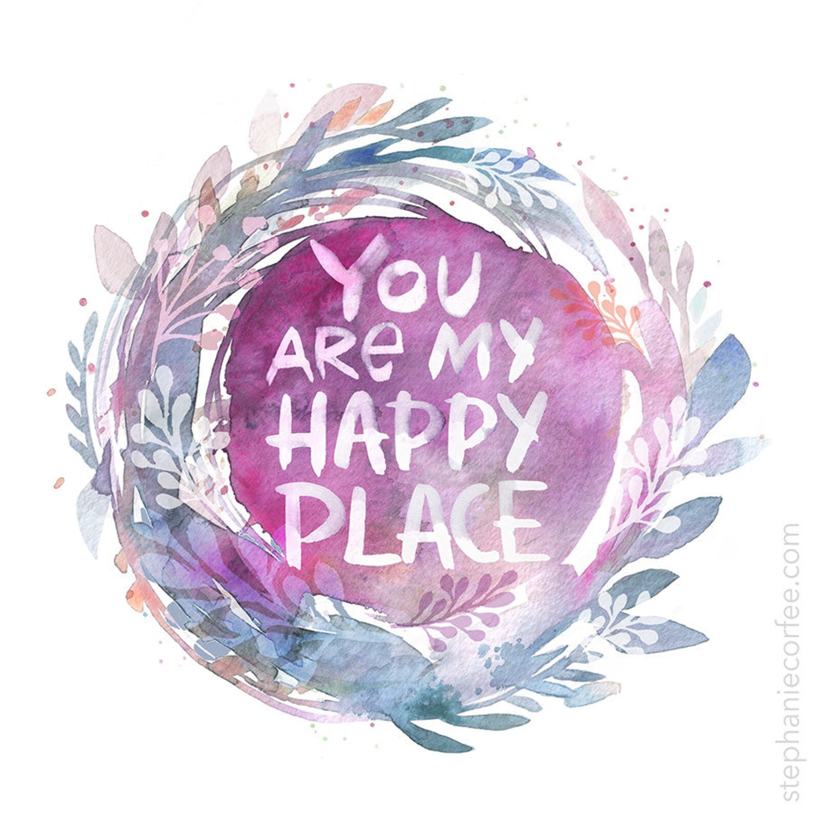 You Are My Happy Place PRINT wedding gift housewarming Etsy