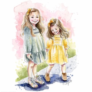 Pencil & Watercolor Character Sketch from Your Photo