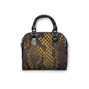 Luxus-Schlangenleder-Handtasche - Das ultimative Statement-Accessoire für Frauen "Gönnen Sie sich (oder Sie!) - Eine wunderschöne Schlangenleder-Tasche für jeden Anlass."
