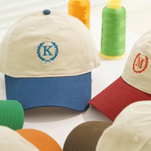 Custom Monogram Initials Baseball Hat, 90s Vintage Style Personalized Cap, Wedding Party Favors, Bridesmaid Gift
