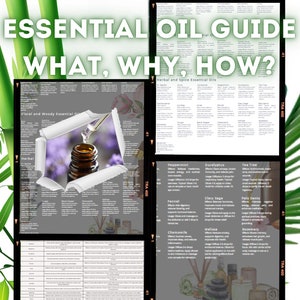Essential oil guide for Common Ailments Chart, Essential oil guide for anxiety, working with oils, meditation, Aromatherapy Guide, Poster