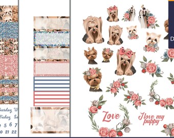 Precious Pups Sticker Kit for Plum Paper Daily 7x9
