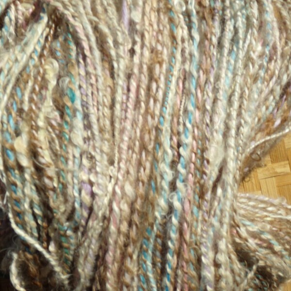 Handspun Suri Alpaca Yarn Lightly Textured 114 yards 10-12 wpi