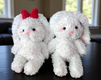 Crochet Bunny Plush| Soft Handmade Rabbit Toy| Fuzzy Handmade Rabbits