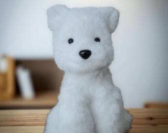West Highland White Terrier de ganchillo / Cachorro Westie hecho a mano / Perro de peluche