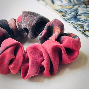 Pure Mulberry Silk scrunchie | Colorful Hair Accessories | Soft Hair Tie | Hairband