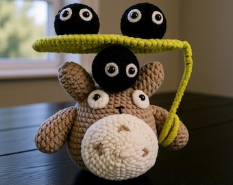 Crochet Totoro & Soot Sprite Keychain | Bag Charm | Car Decoration | Handmade Plush Accessory