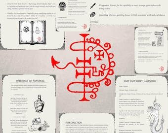 Asmodeus Summoning Guide Grimoire - Printable Witchcraft Book of Shadows
