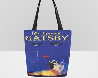 The Great Gatsby Tote Bag, Literary Shopping Bag