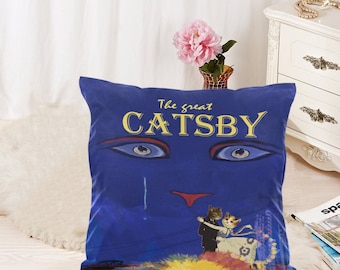 The Great Catsby Gatsby Parody Decorative Cushion Cover